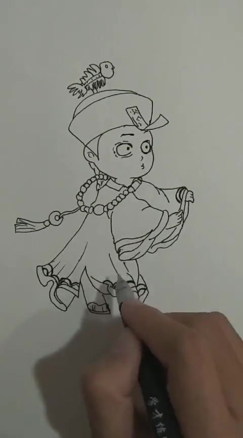 小僵尸的简笔画,不会恐怖,反而觉得有点可爱