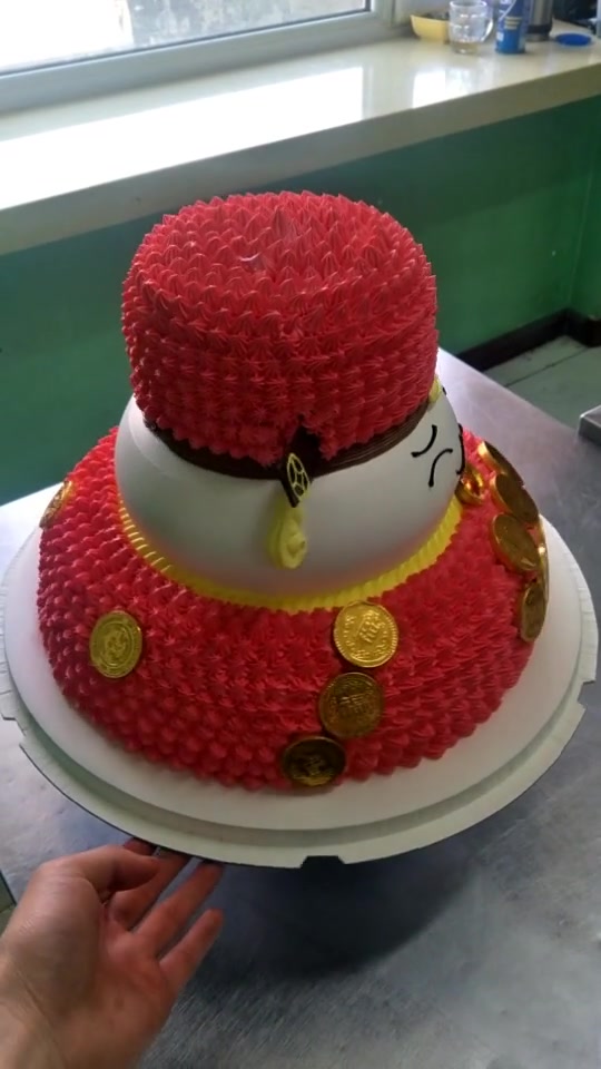 财神爷蛋糕!见者有份,祝看见的人财运滚滚来!多多发财!