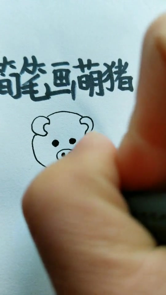 简笔画:萌猪的简单画法,太好学了