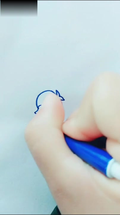 儿童简笔画,简单的小鸭画法