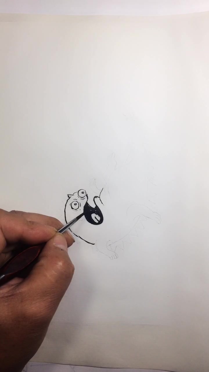 简笔画可爱的小鳄鱼
