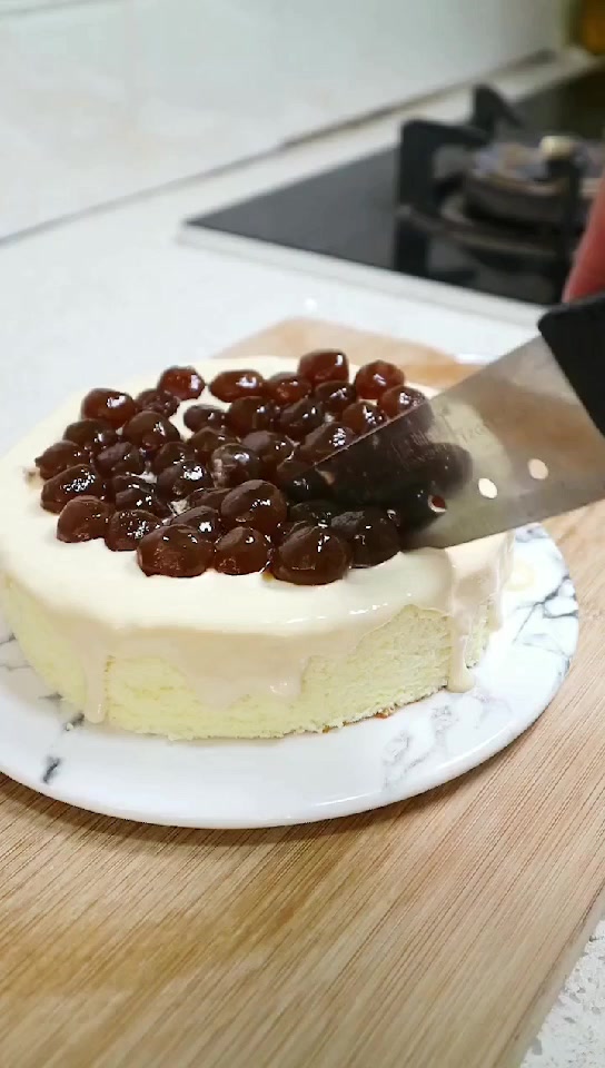 #美食#15秒学会做爆浆珍珠蛋糕