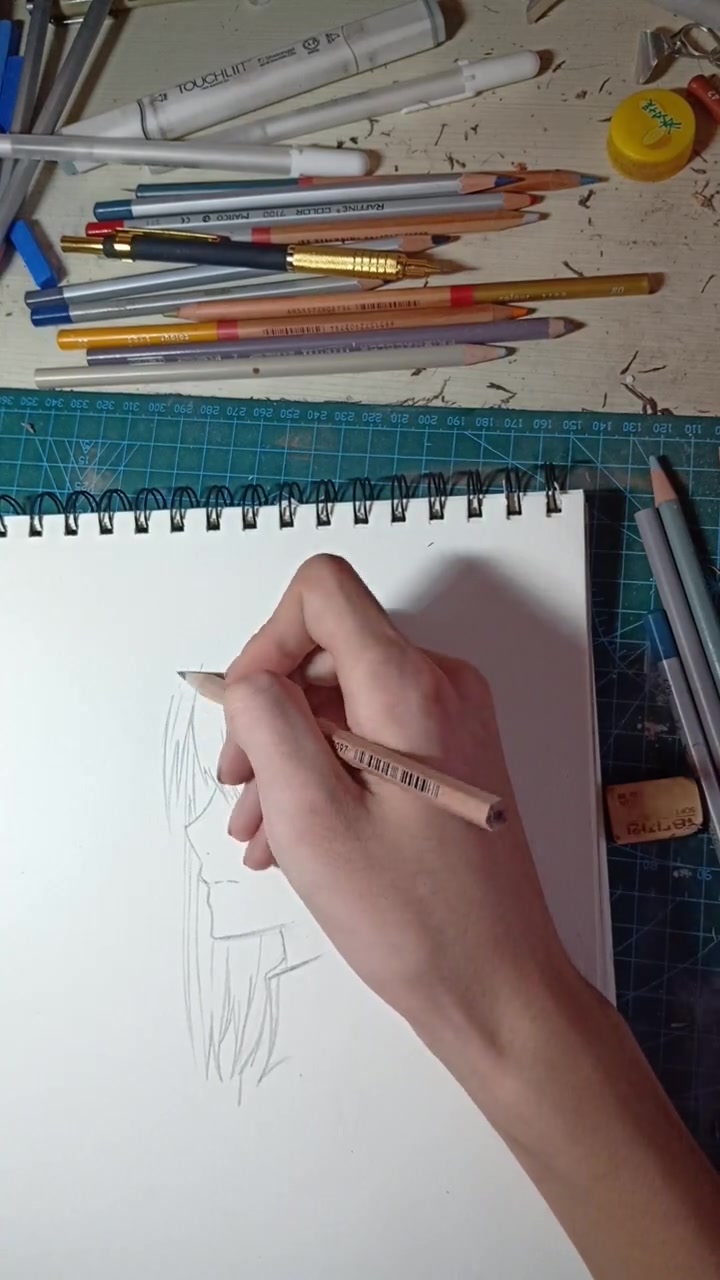 手绘 动漫中高冷女主角头发画法,死鱼眼我给你满分,不看后悔!