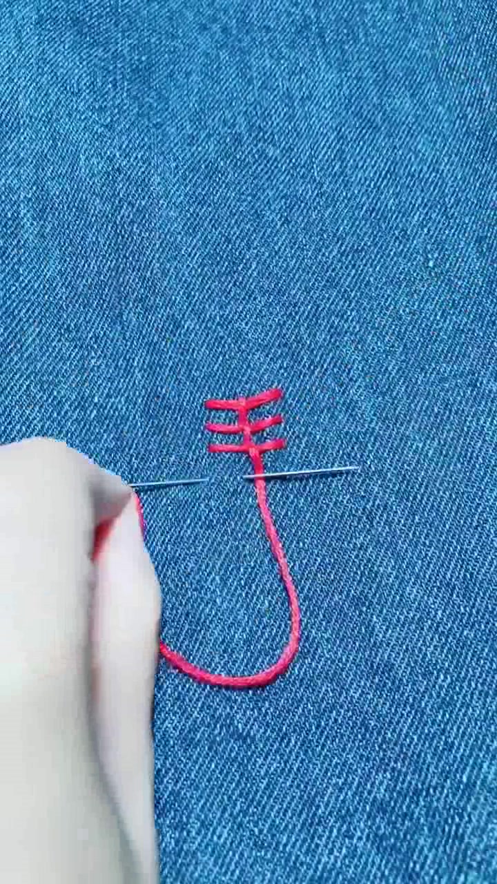 生活小技巧,针线织鱼骨慢动作,美观实用