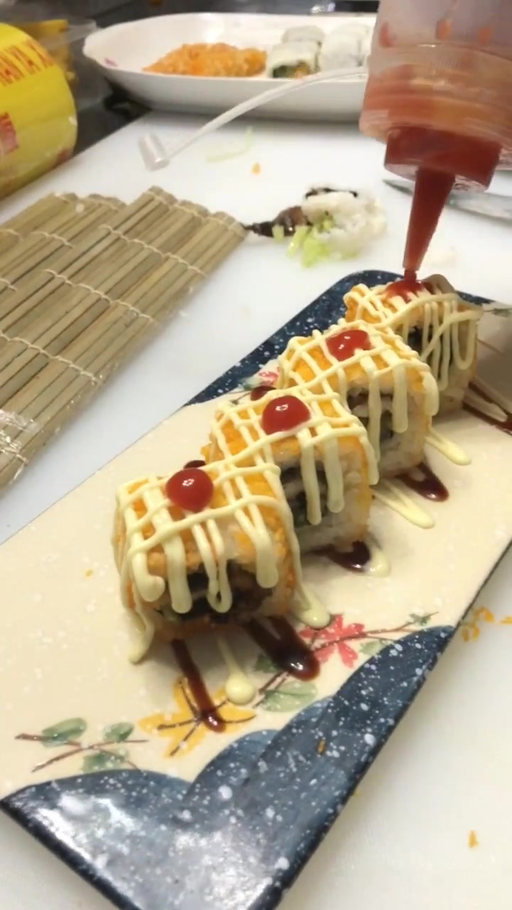 黄金脆脆卷,炸的寿司卷物