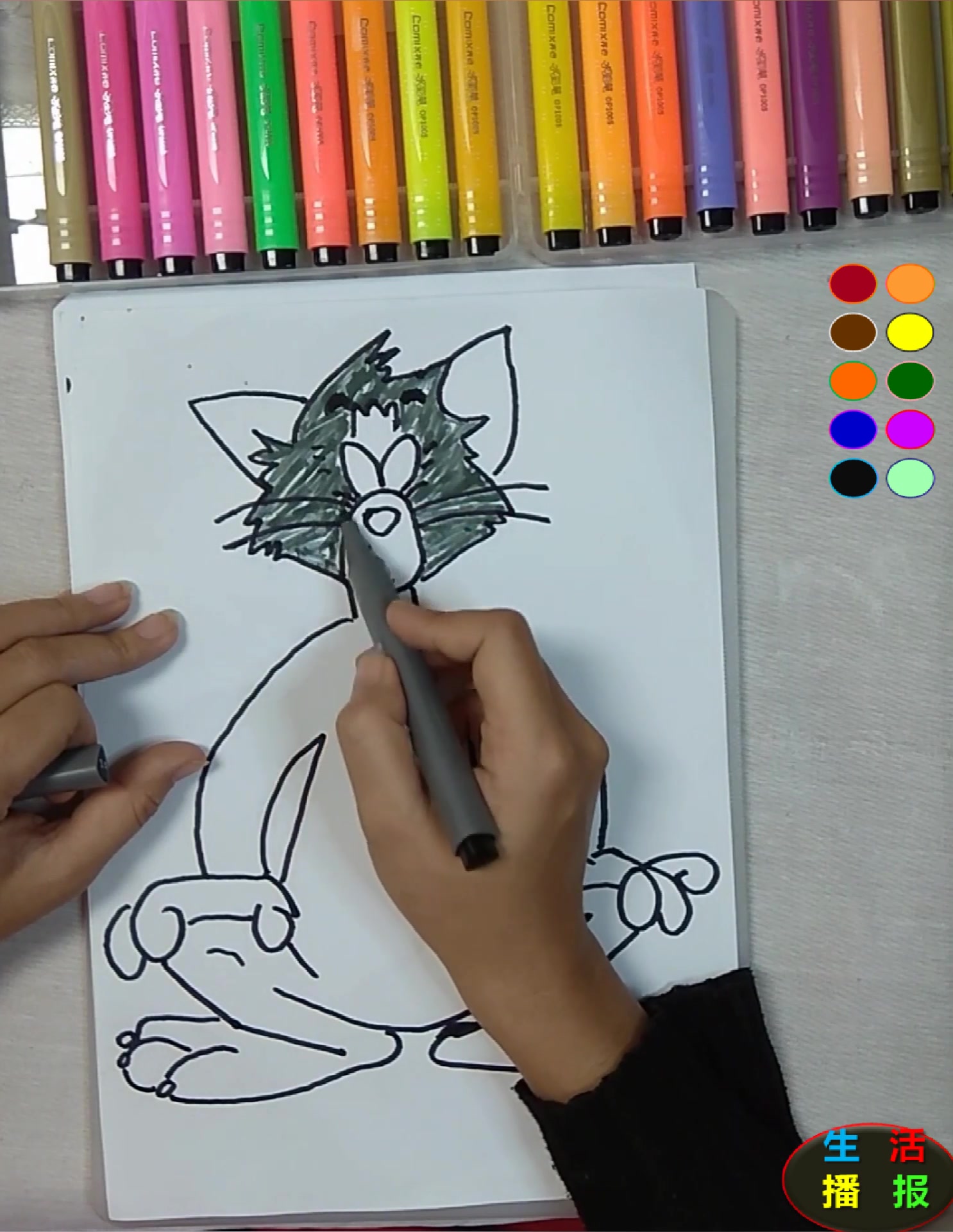 《猫和老鼠》画我喜爱的汤姆 TOM