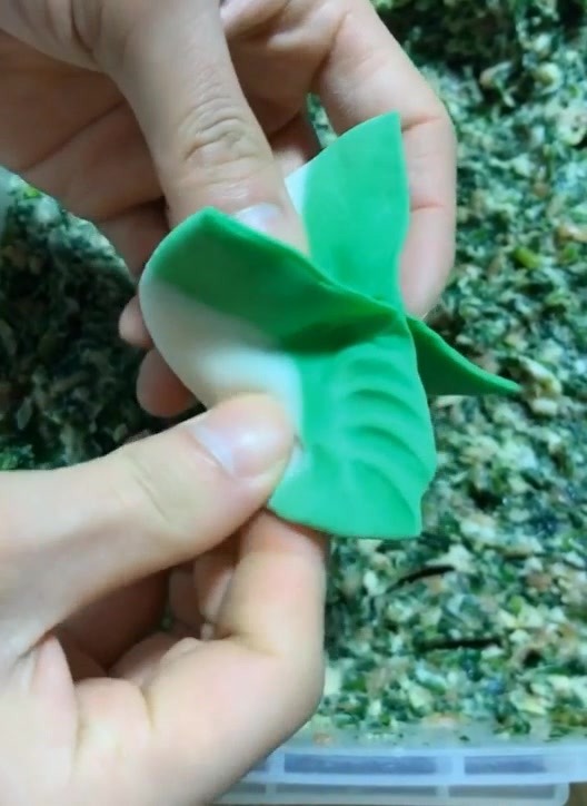 用这个手法包饺子,就算去饭店也买不到,简单好看,宴客有面子!