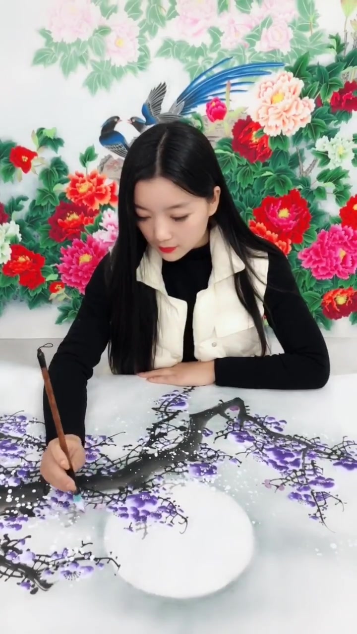 菜地里的画画高手,小姐姐技术真的不一般,不信来看