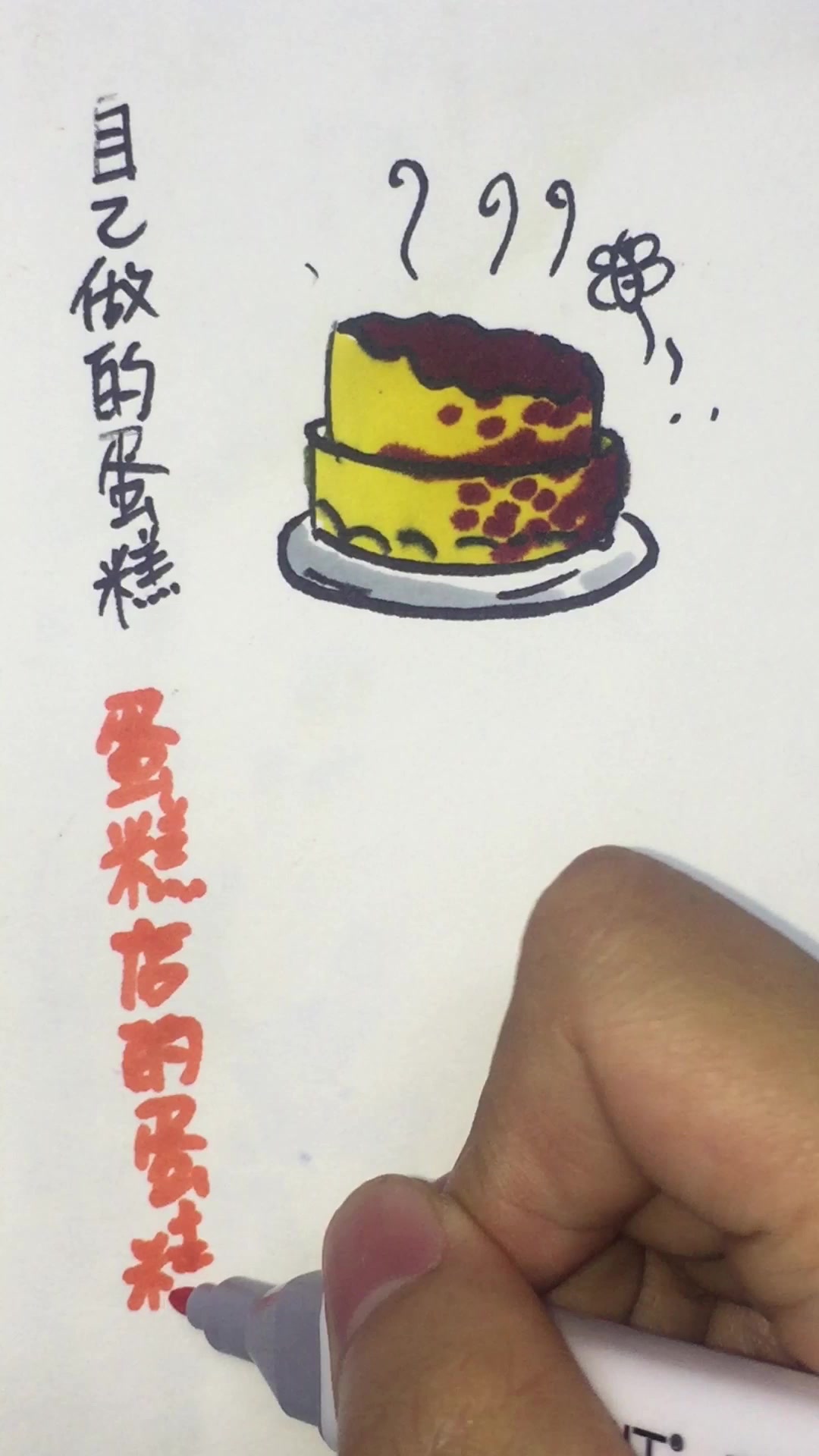自己做的蛋糕vs蛋糕店的蛋糕,没有对比就没有伤害,继续努力吧