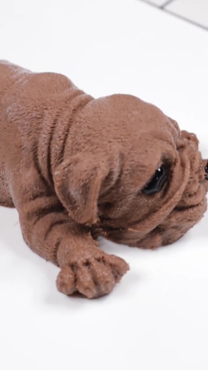 网红沙皮狗慕斯,宝宝们喜欢吗?