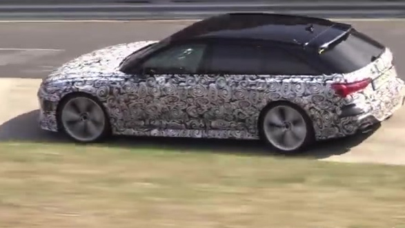 新一代奥迪RS6 Avant在纽博格林北环测试:新车或搭载4.0升V8双涡轮增压发动机,最