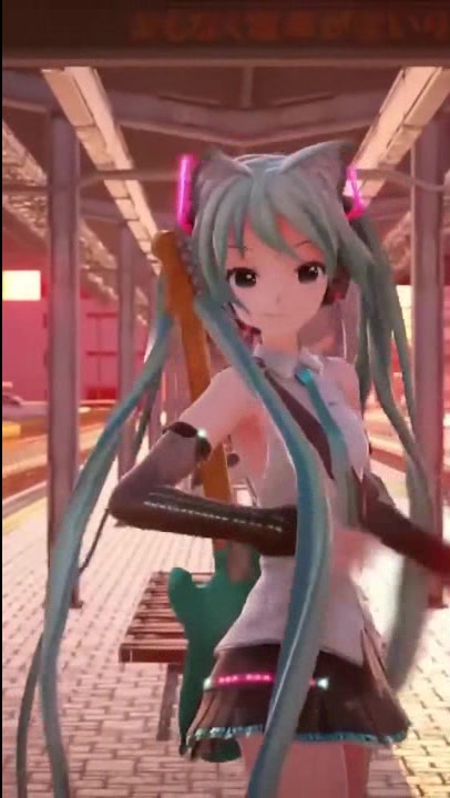 初音未来配上电吉他,软耳猫的样子可爱到爆!