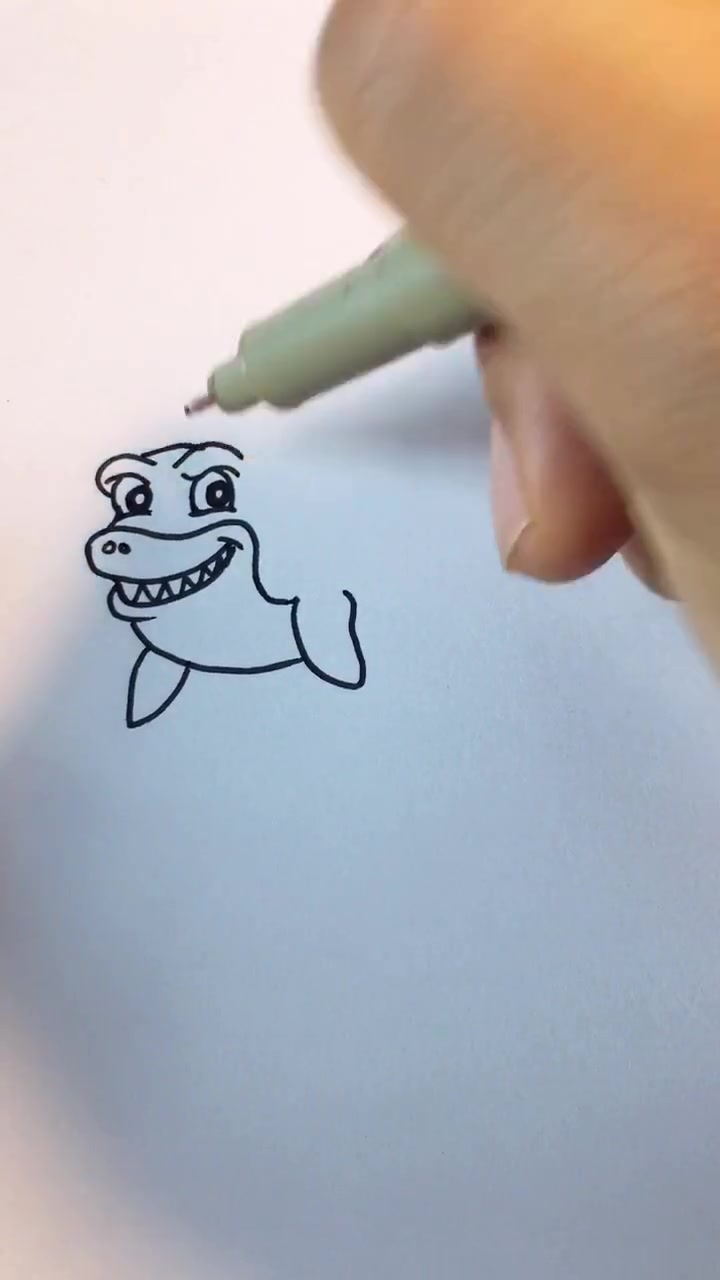 大神画画,画出来的鲨鱼,越看越好看!