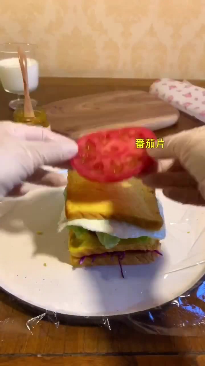 减脂餐三明治,简单易做,吃多也不胖,减肥的人学会了吗?