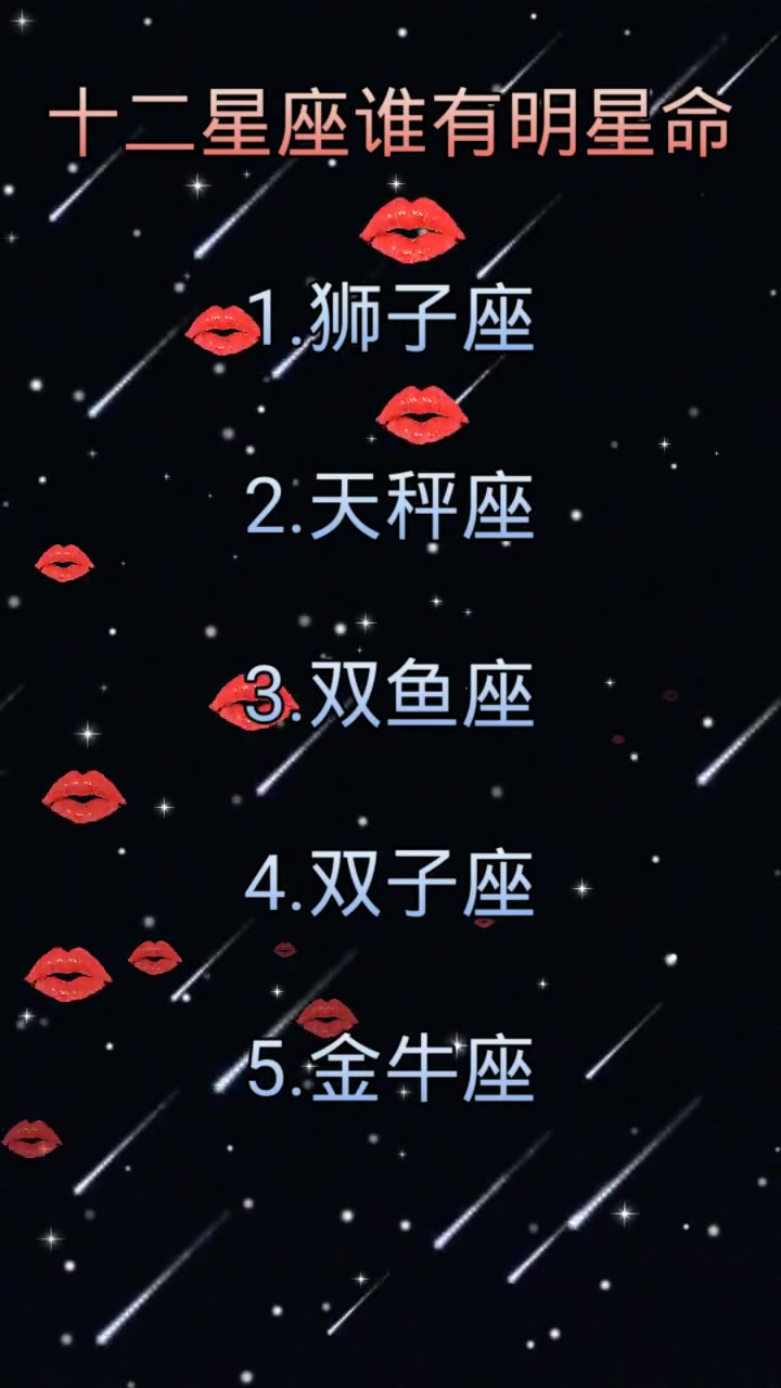 十二星座谁有明星命?第一名居然是他