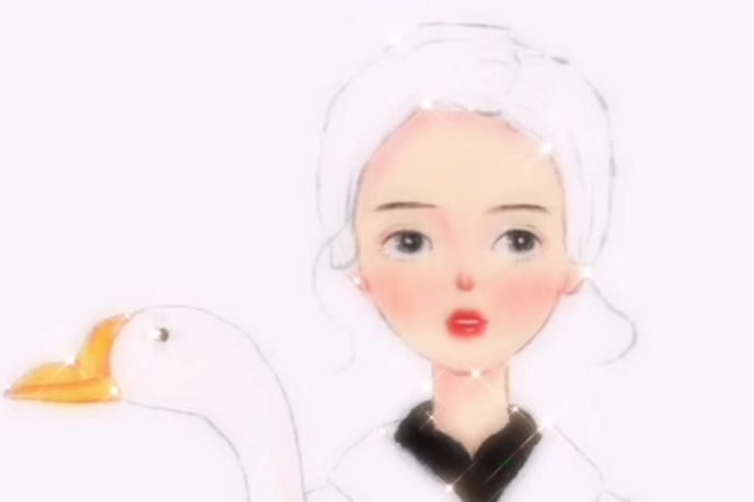 #流淌的美好时光##你发自拍我来画##二次元同人漫画##爱画画# 鹅鹅鹅,曲项向天歌。 你