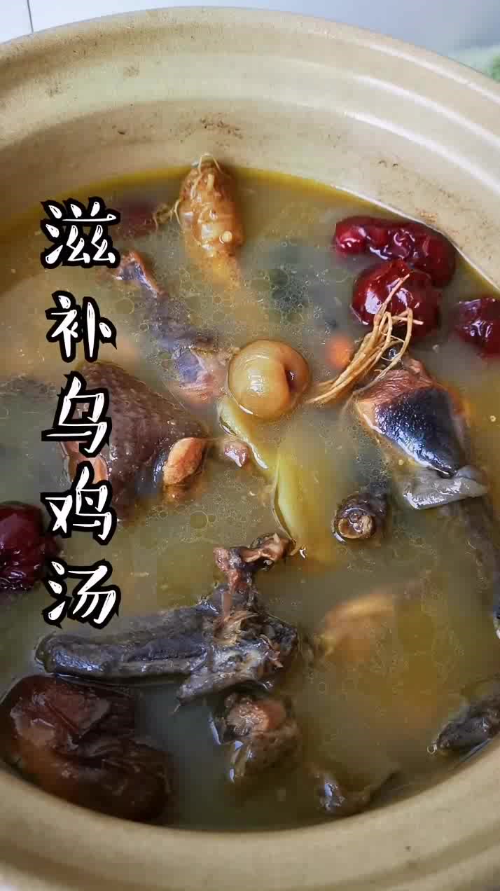 营养乌鸡汤,绝对的滋补好喝!强身健体,记得一定要多喝!