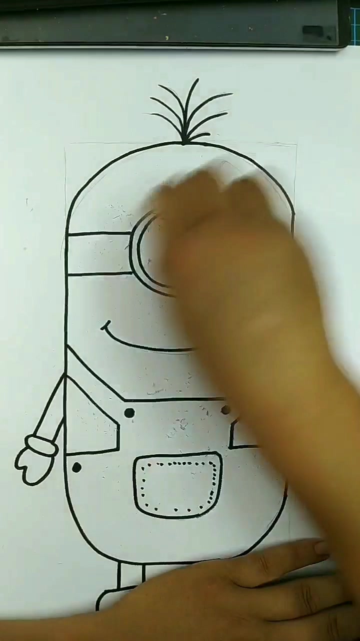 儿童画小黄人大眼萌绘画教程