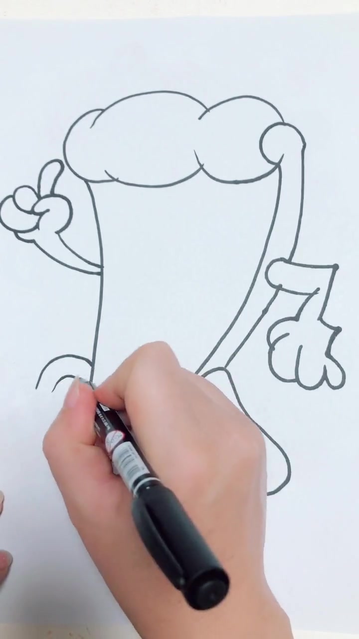 简笔画:行走的披萨,看得我好想吃它啊!