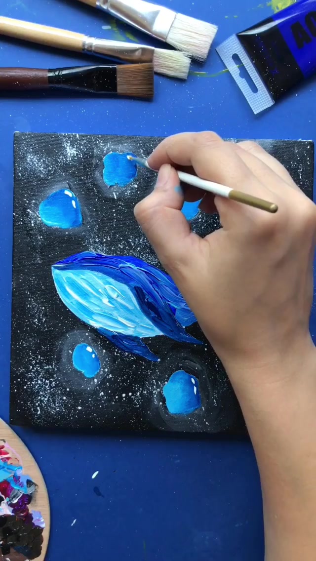 星空中的鲸鱼,梦幻系列上色,简单易懂的操作快来学习吧!