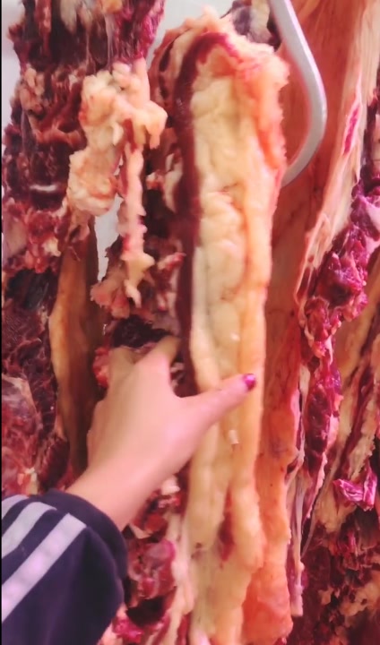 这才是真正的齐齐哈尔“雪花牛肉”,这肉膘,简直了!