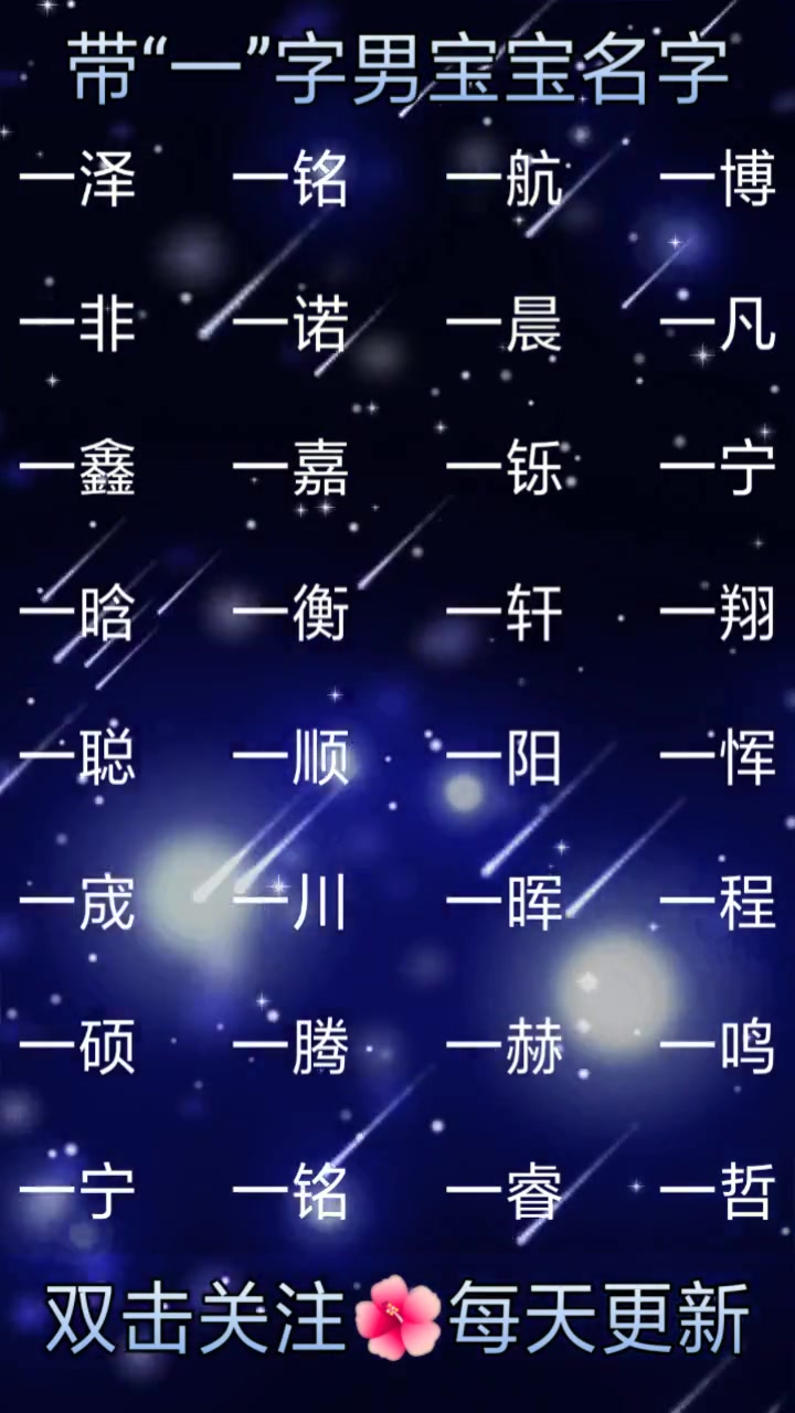 猪年出生的宝宝,带“一”字的男孩名字,推荐给大家