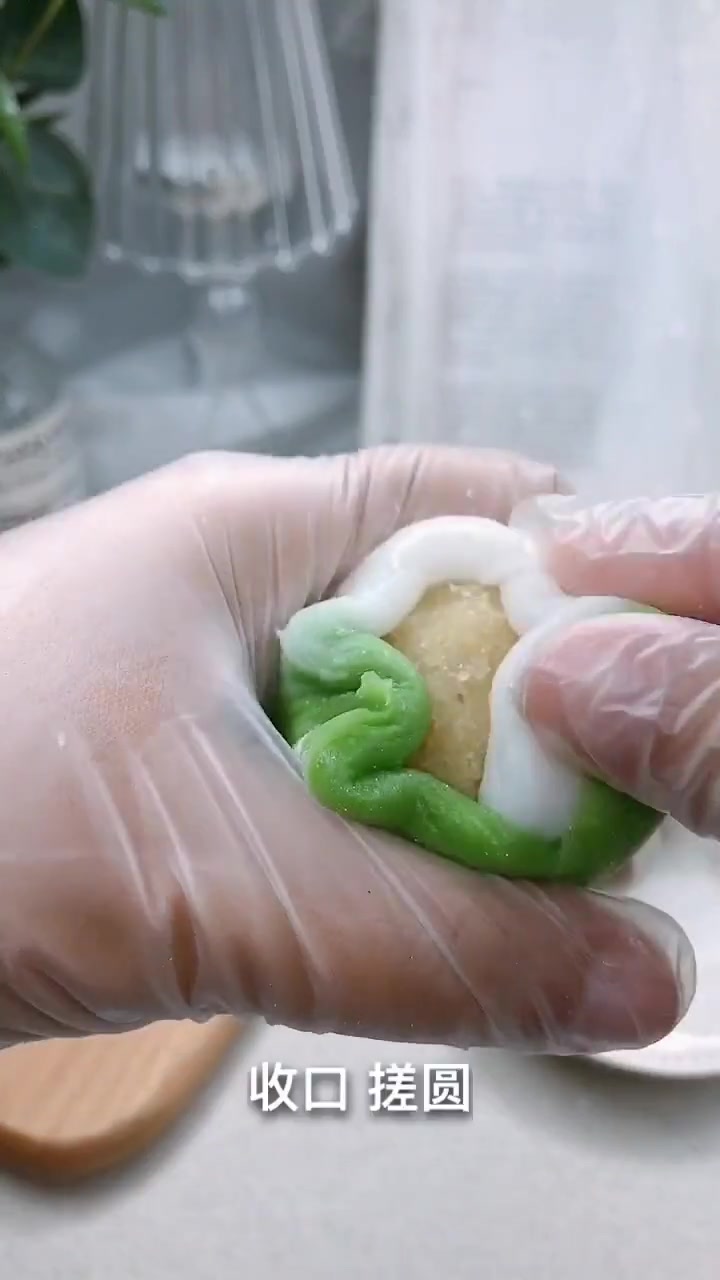 抹茶椰蓉冰皮月饼,软软糯糯超好吃,做法简单喜欢的学