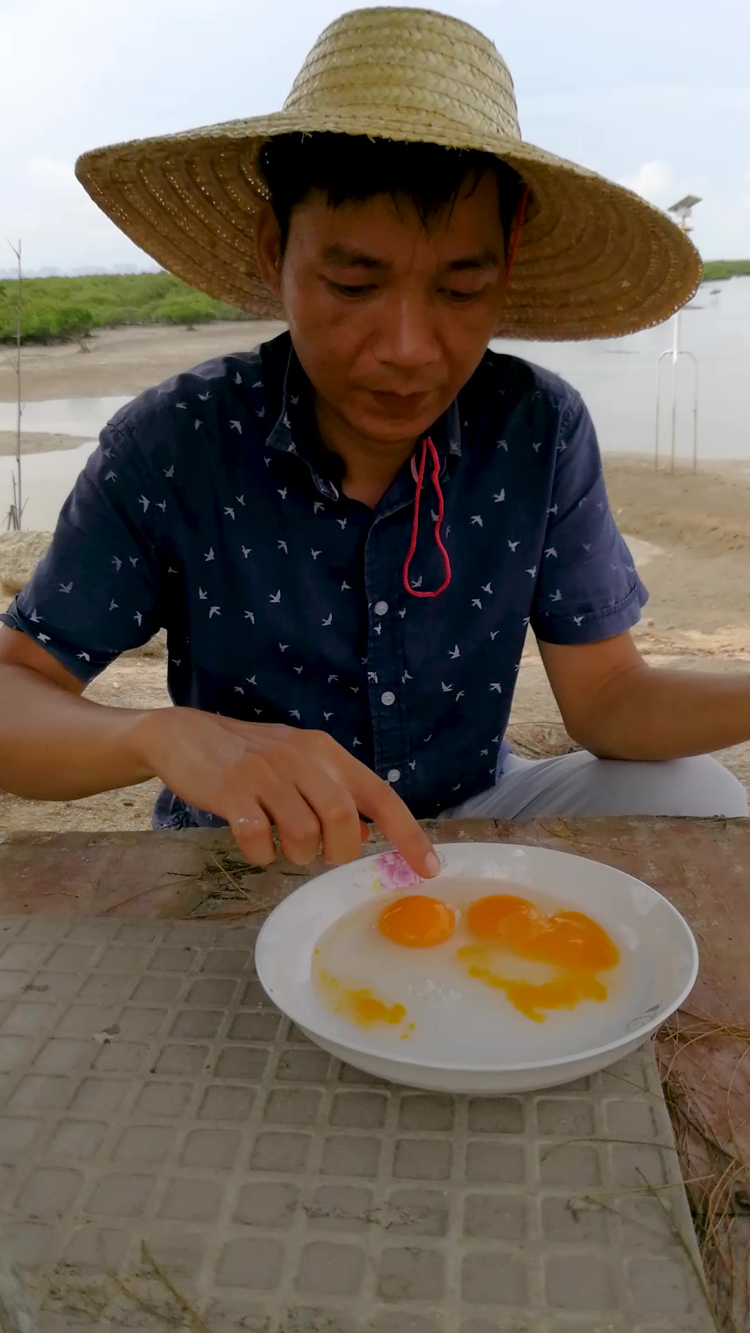 海鸭蛋和普通饲料圈养鸭蛋有什么不同?鸭蛋哥带你看一下。