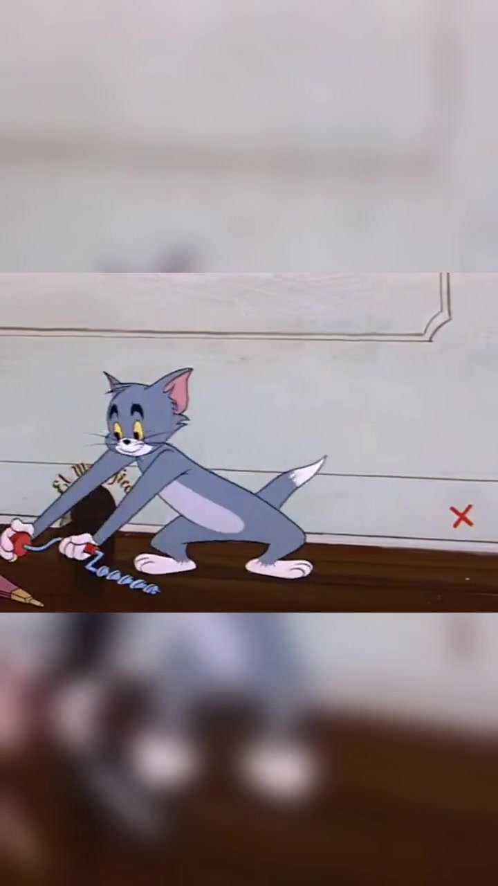 猫和老鼠:汤姆猫和小橙猫相遇,汤姆猫绅士鞠躬,小橙猫你好彪悍