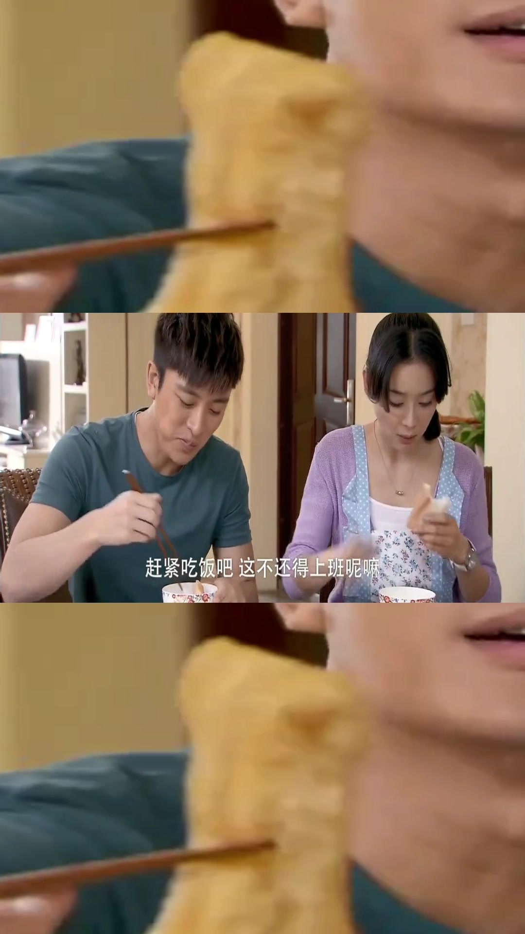 右手是儿媳给的面包,左手是孙子给的油条,下一秒婆婆居然这样做