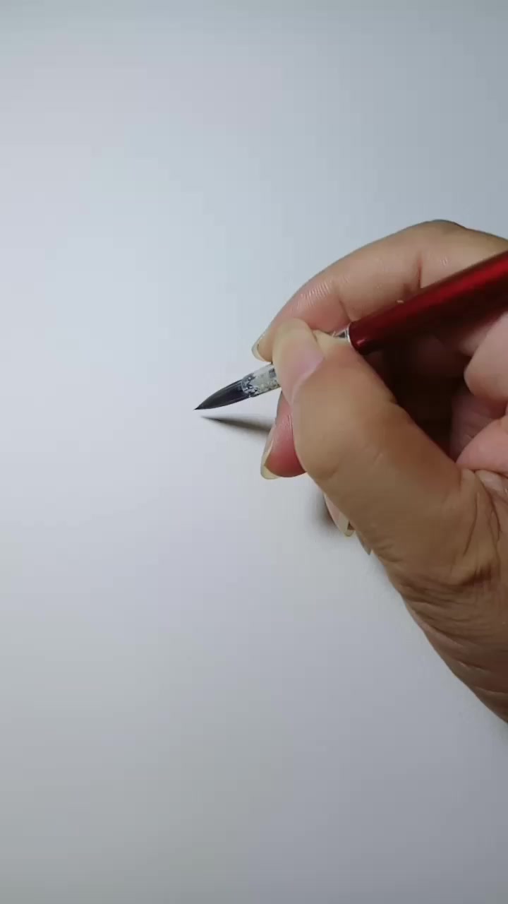 牡丹花白描画法过程
