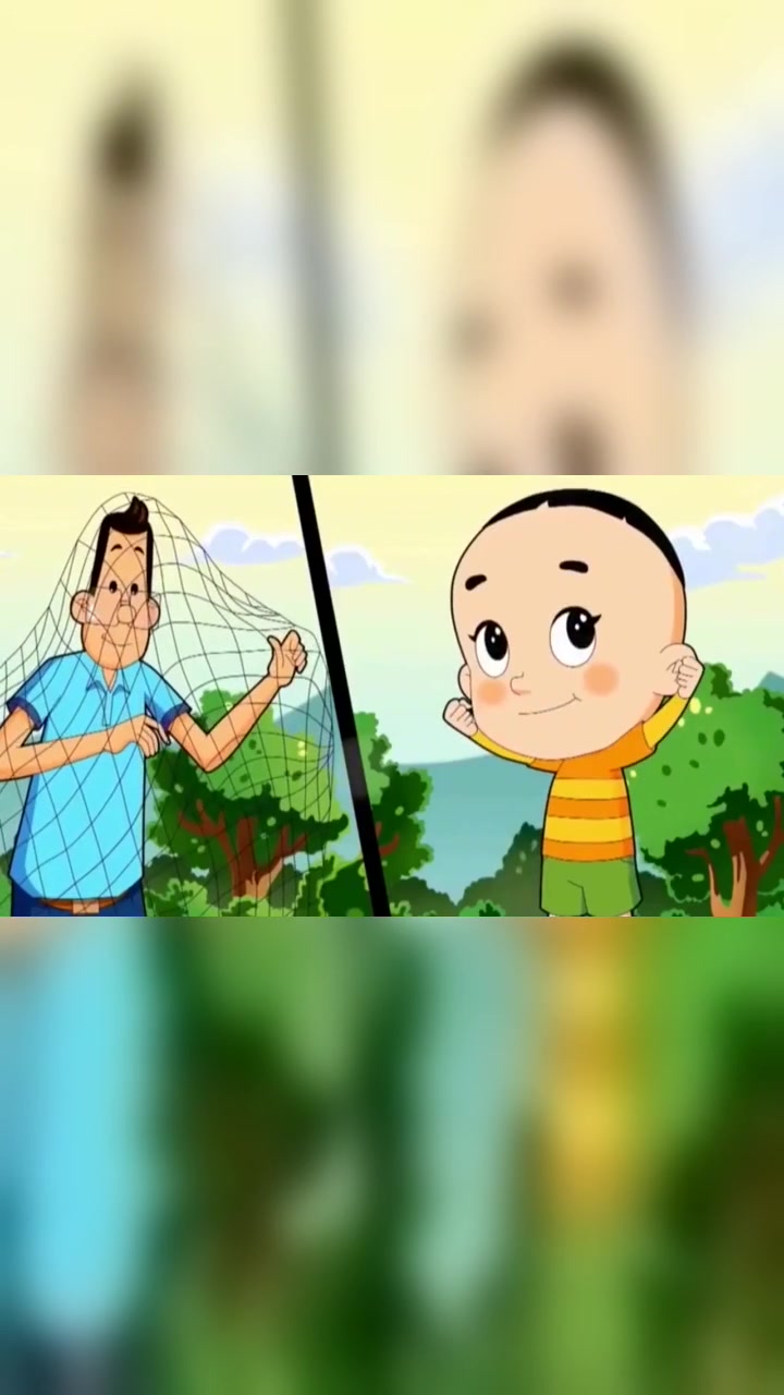大头儿子和小头爸爸捞了好多的鱼,不料围裙妈妈一条鱼也没看到!