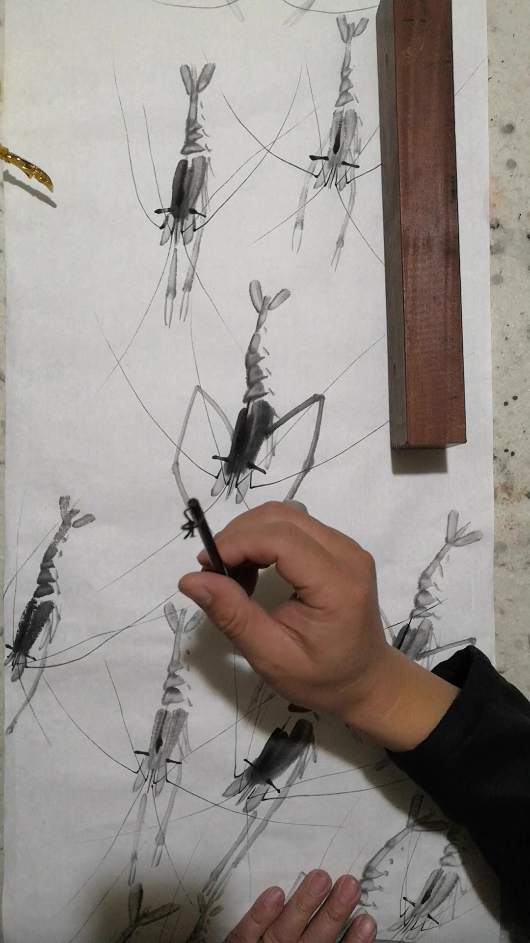 虾帝齐白石虾王郑海荣点睛