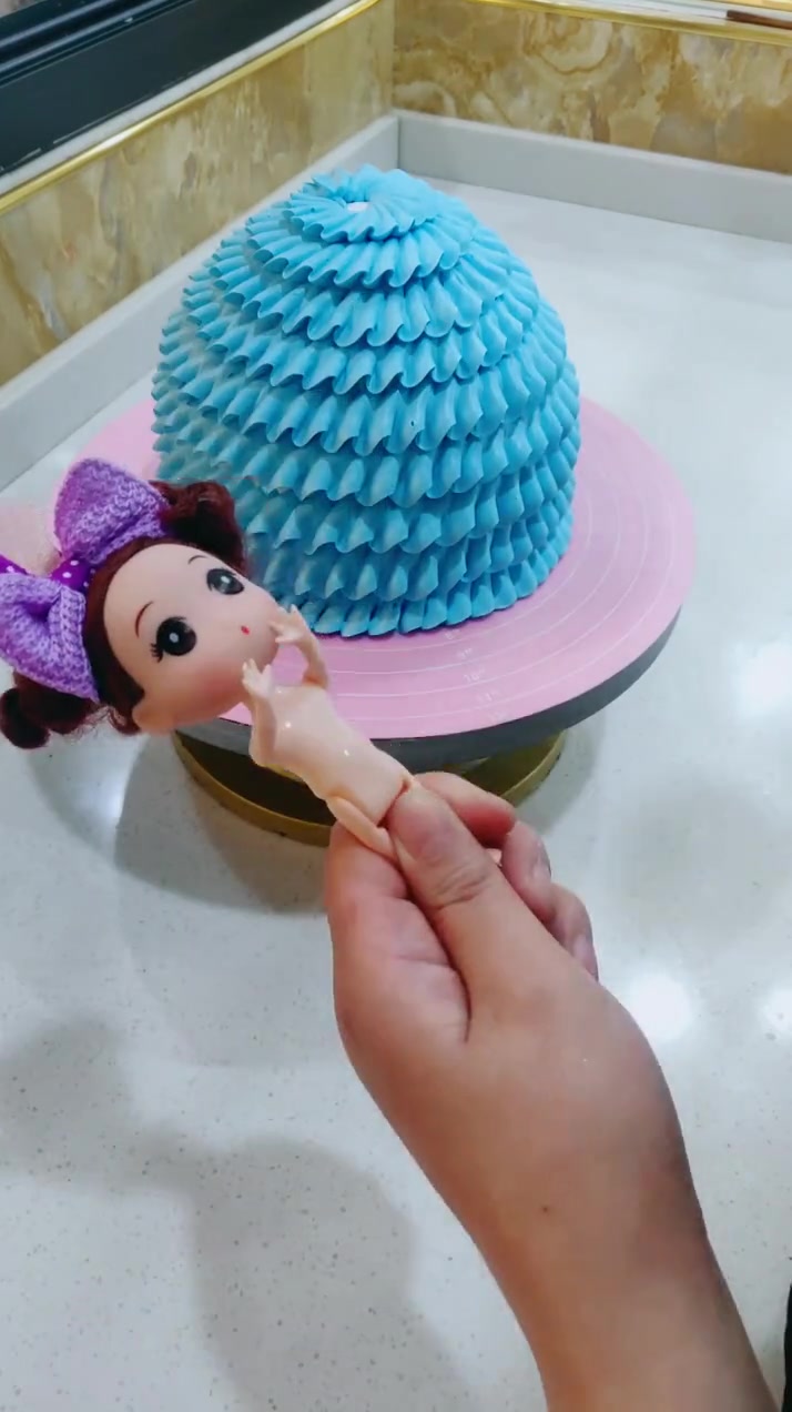 卡通版仙女裙蛋糕,这个甜点大师真厉害,想跟你一起玩