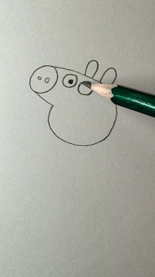小猪佩奇简笔画,既简单又好看,画完之后太可爱了