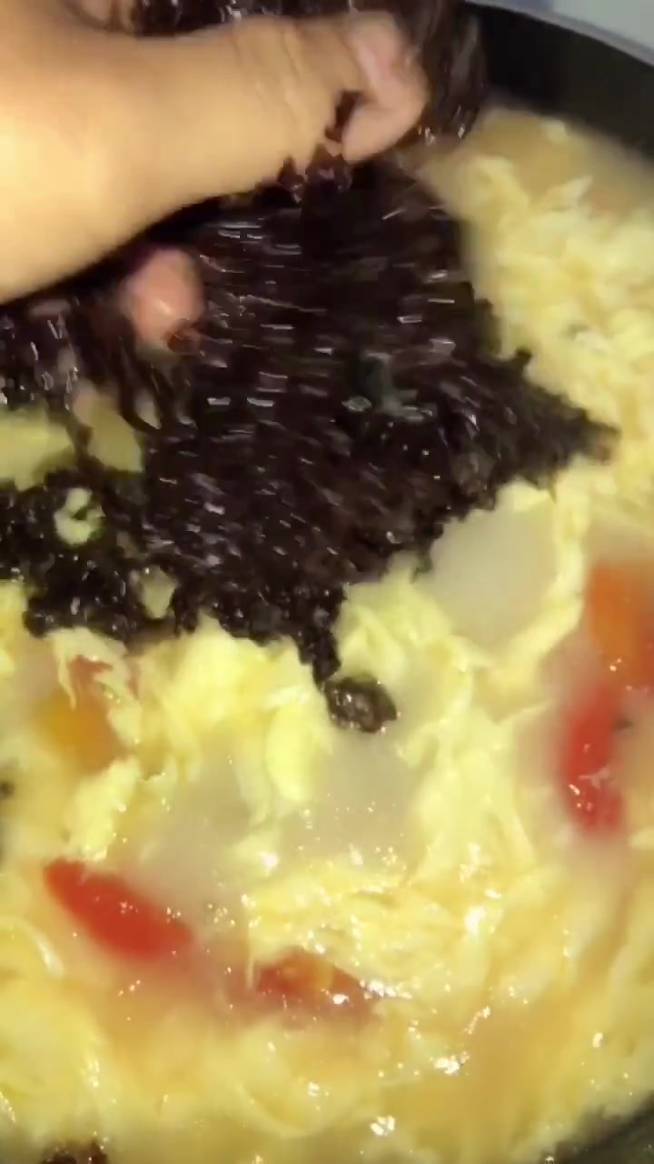 番茄紫菜鸡蛋汤,好喝