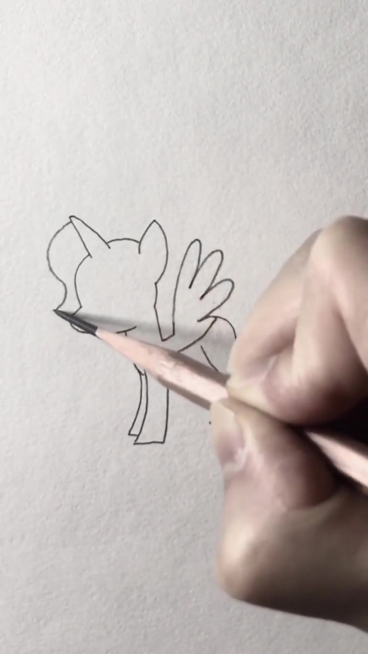 小马宝莉简笔画,成品出来的那一刻,简直太可爱了