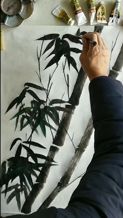 零基础学国画.竹子(1)