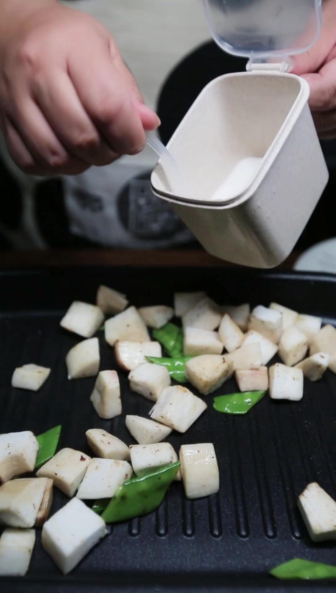 牛肉炒杏鲍菇豆角
