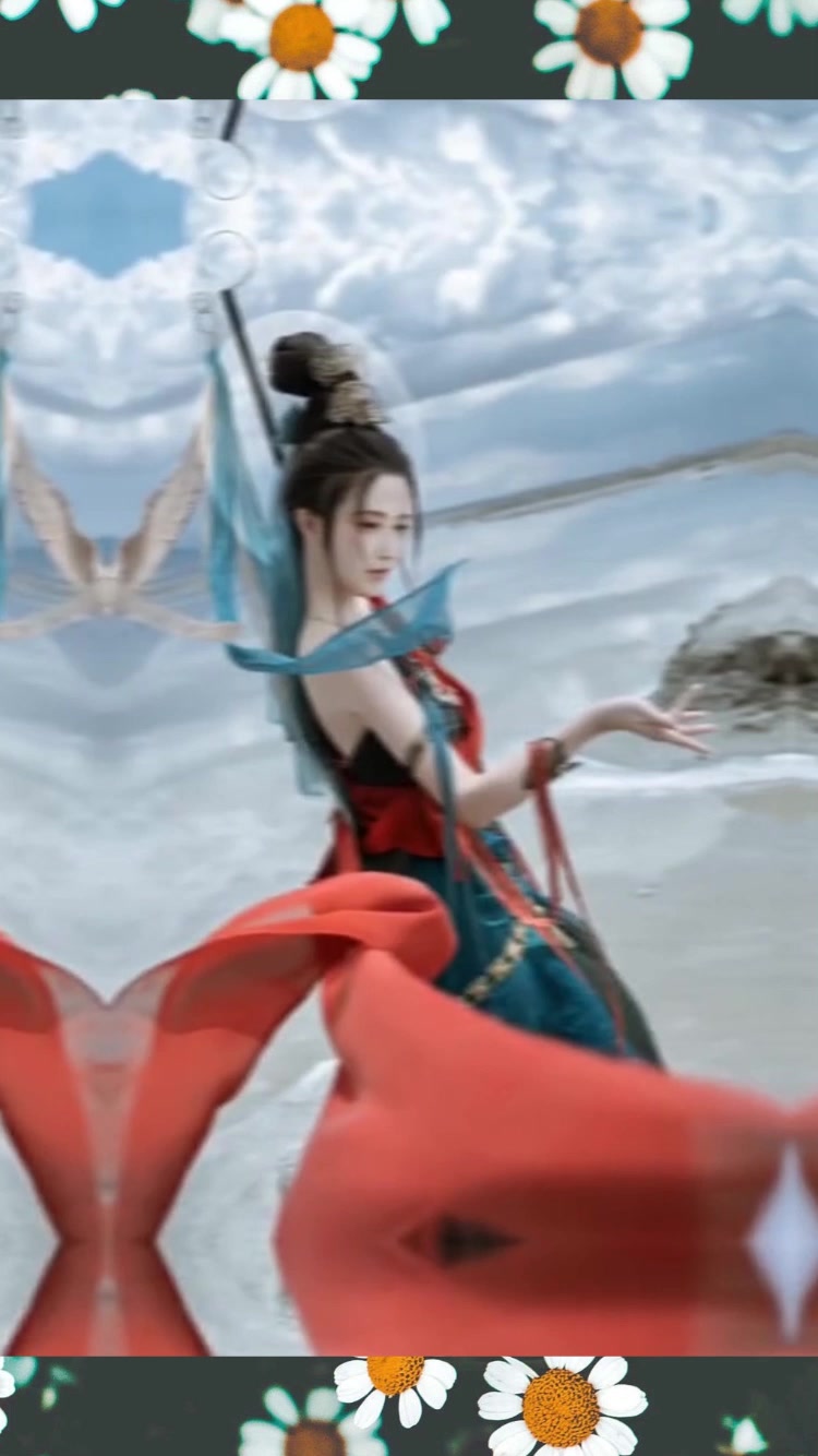 梦回千年,真人版的“敦煌飞天壁画”,宛如飞天仙女下凡太美了