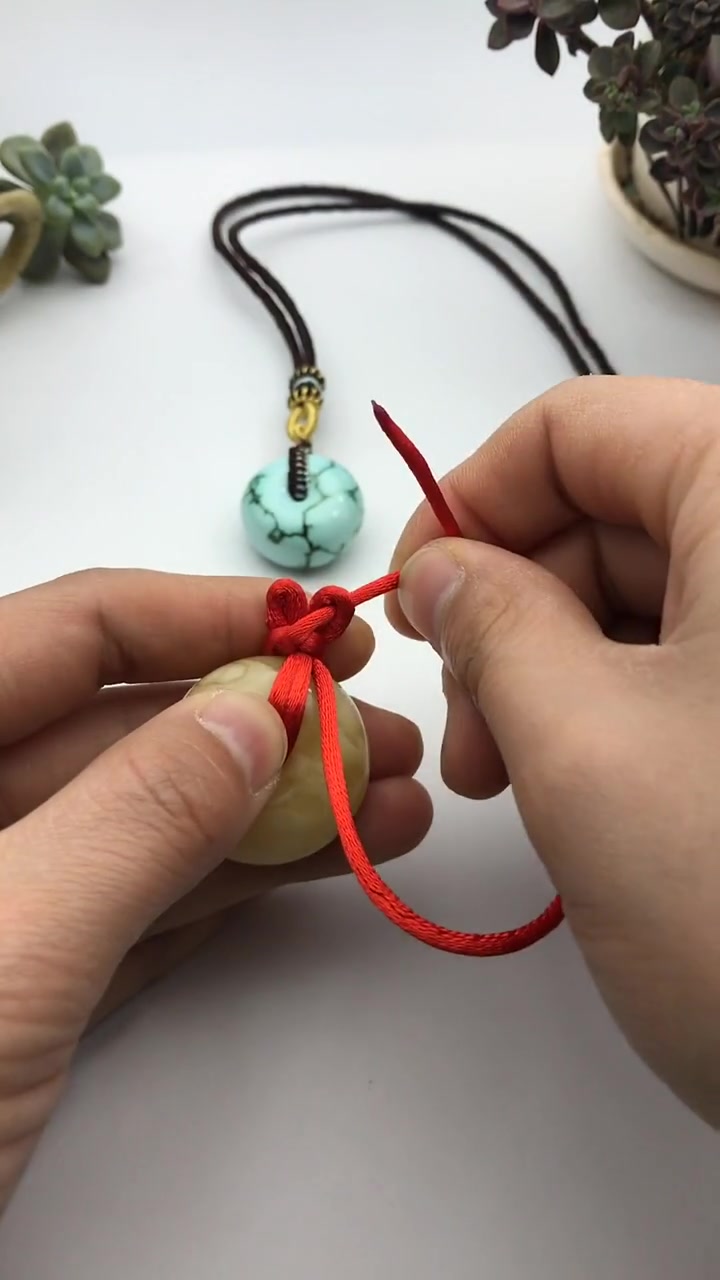 平安扣面包圈打结教程,一看就会的那种