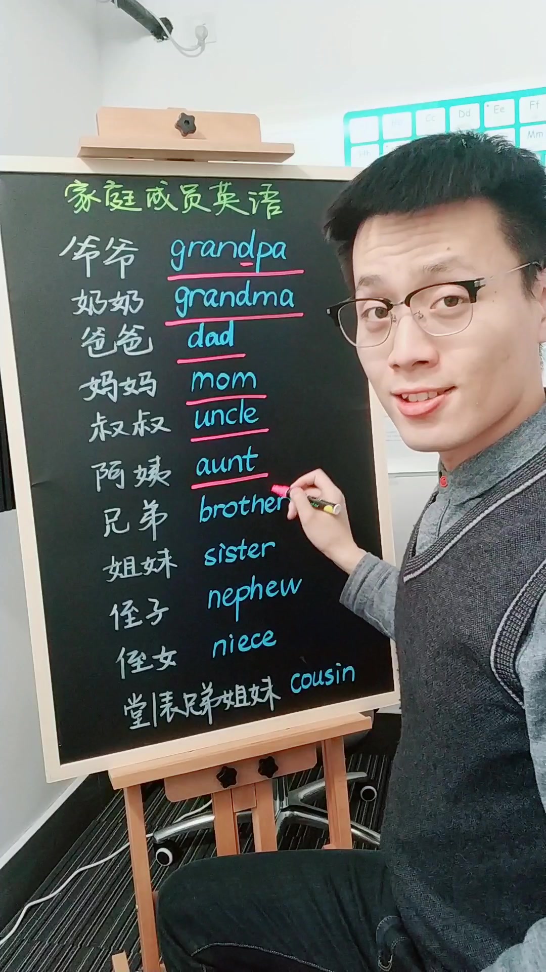 每天学英语,提分没问题(家庭成员篇)