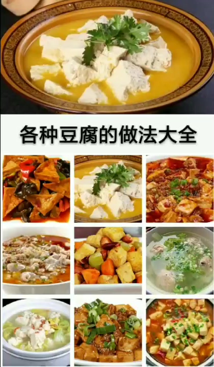 各种豆腐的做法喜欢的双击加关注吧