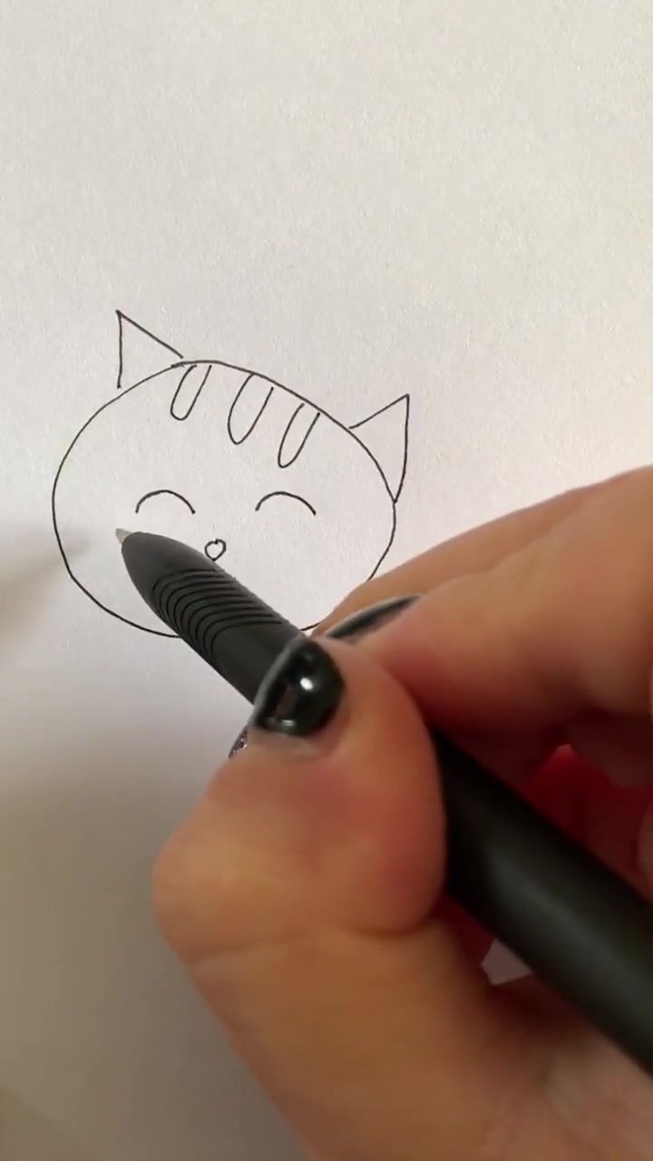 简笔画:可爱的小猫咪