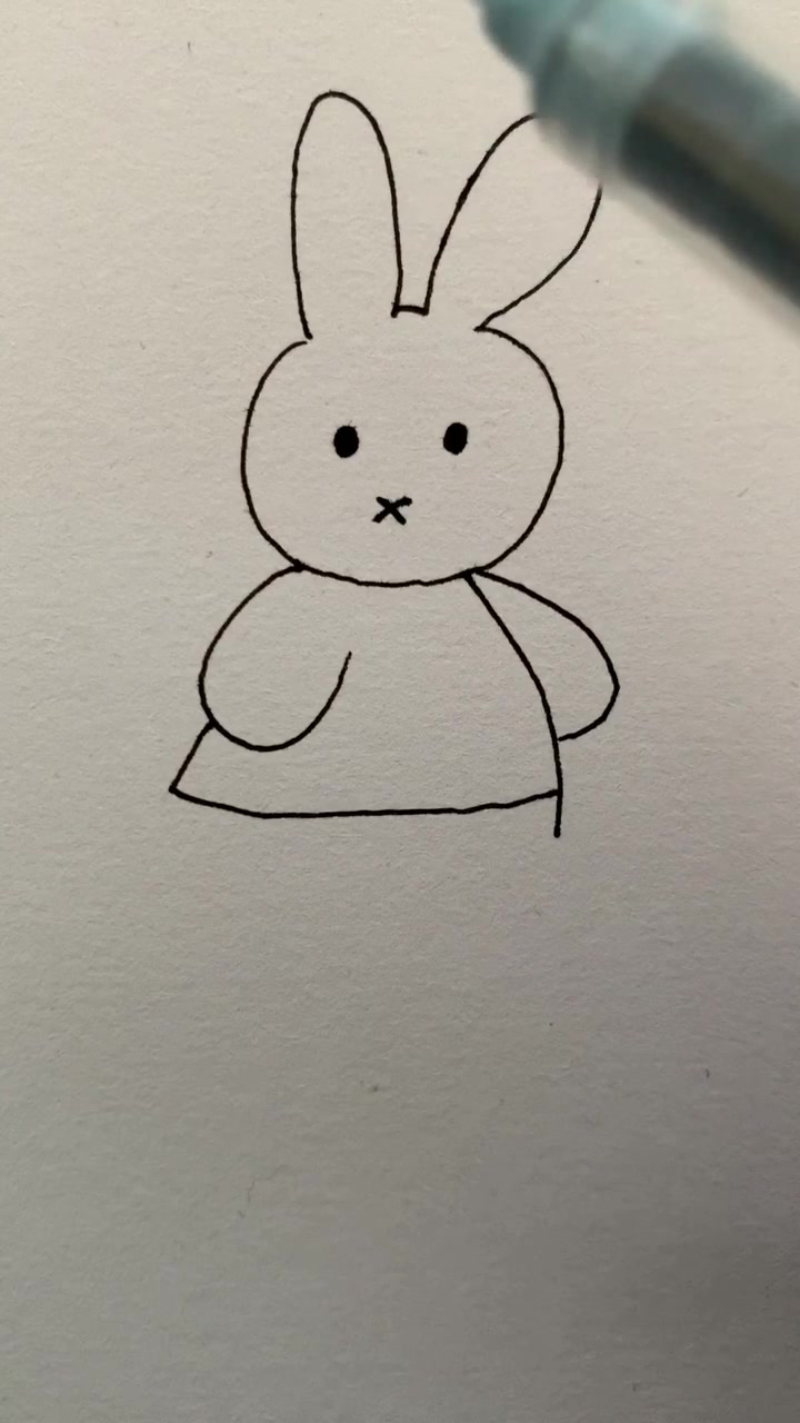 手工简笔画,小兔子的画法