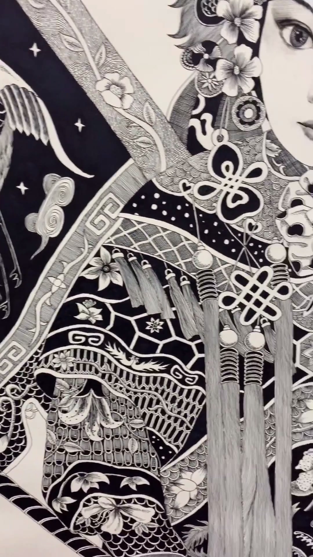最大工程量的黑白装饰画(全开京剧人物画)教程
