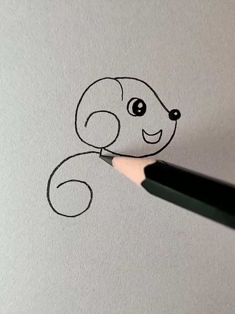 简笔画:可爱小狗的画法