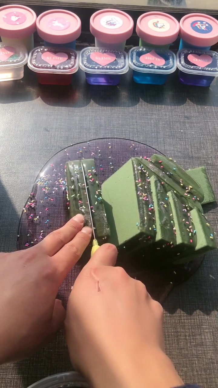切插花泥蛋糕,强迫症福音,声音超级治愈