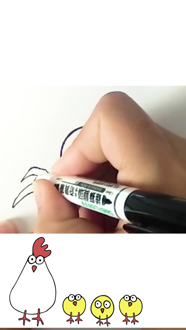 简笔画十二生肖之鸡
