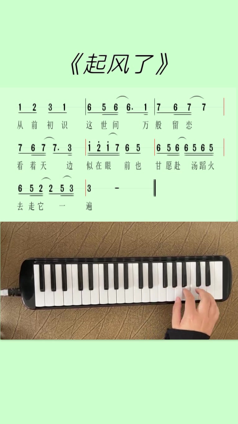 《起风了》口风琴教学